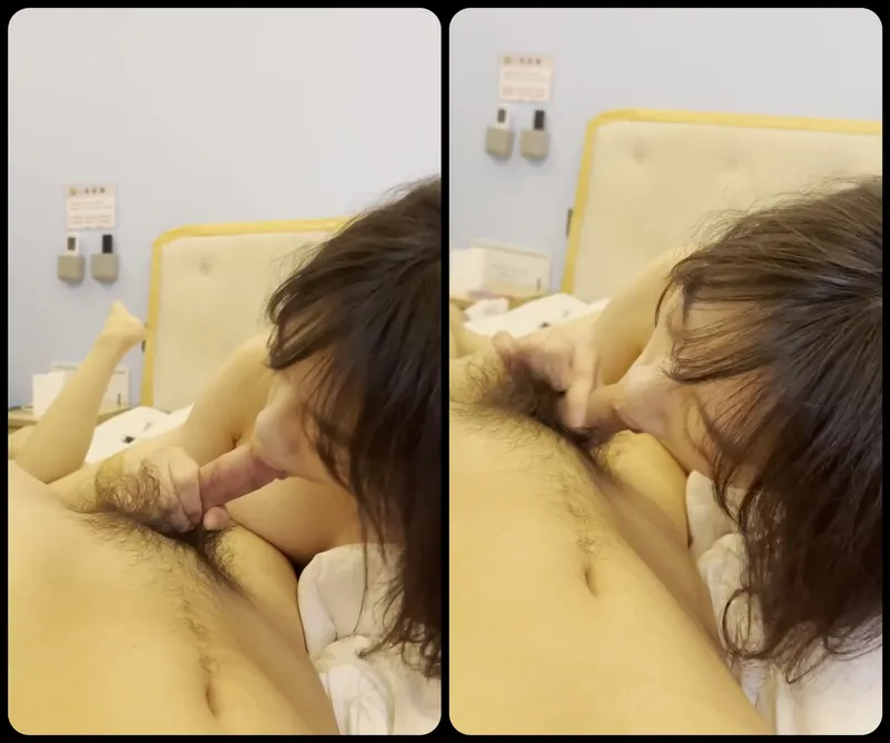 Cô bạn gái ngoan mút láp chuối bự của anh